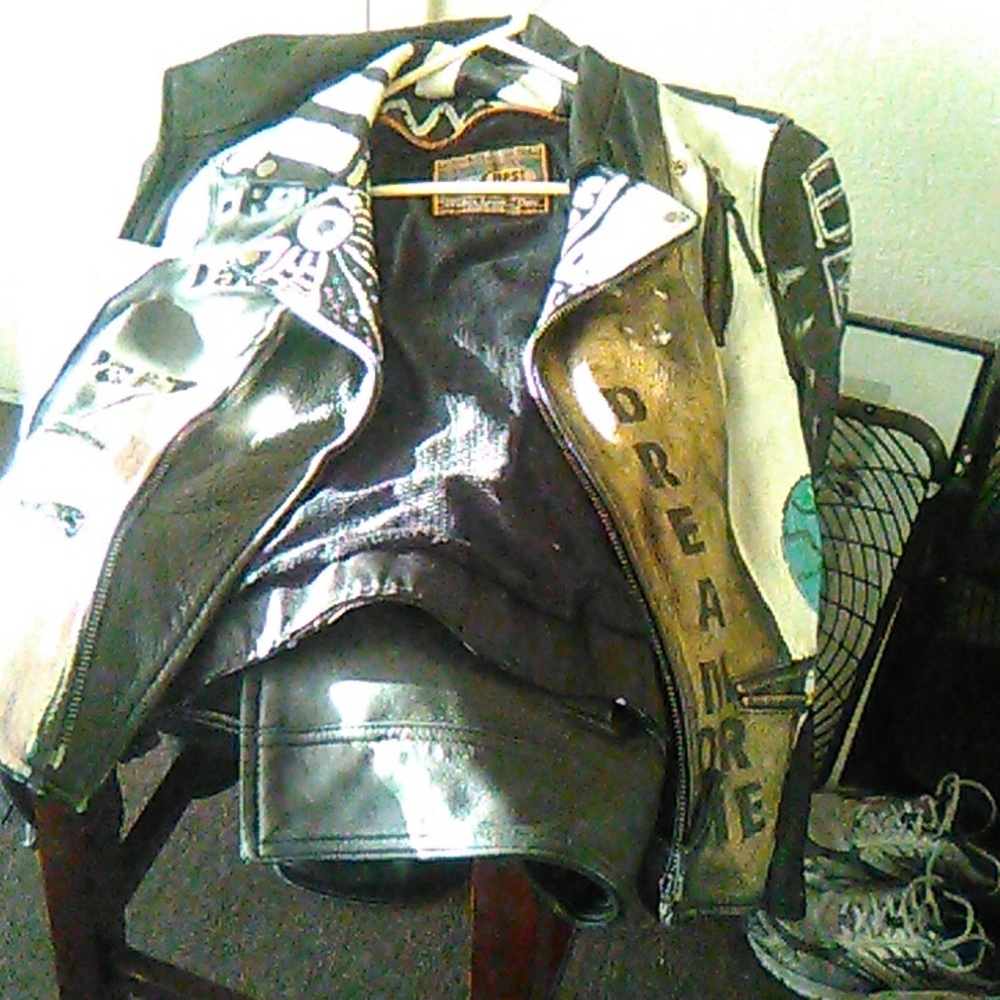 First Classics Hand Painted Motorcycle Leather Ja… - image 1